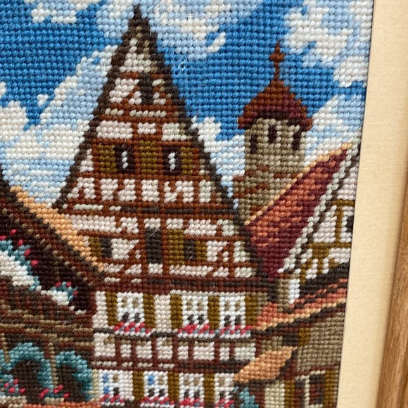 Framed Cross-Stitch Art with Wooden Frame - Picture 11 of 16